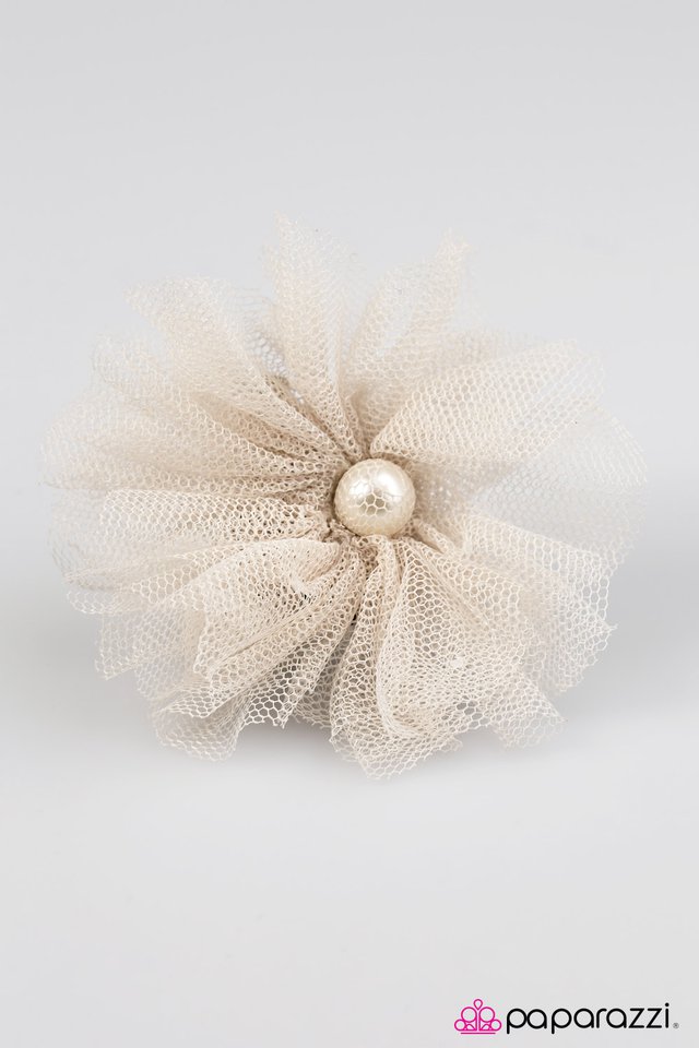 Paparazzi ♥ As If! - White ♥ Hair Clip