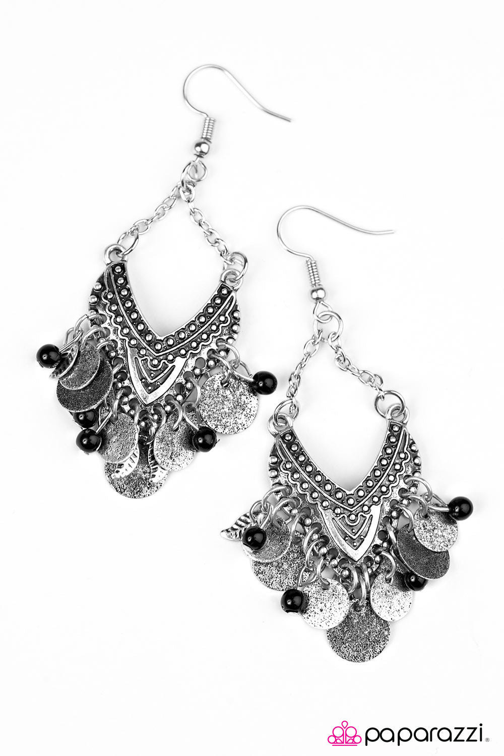 Paparazzi ♥ Island Vibes - Black ♥ Earrings