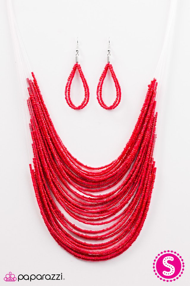 Paparazzi ♥ Rainforest Radiance - Red ♥ Necklace