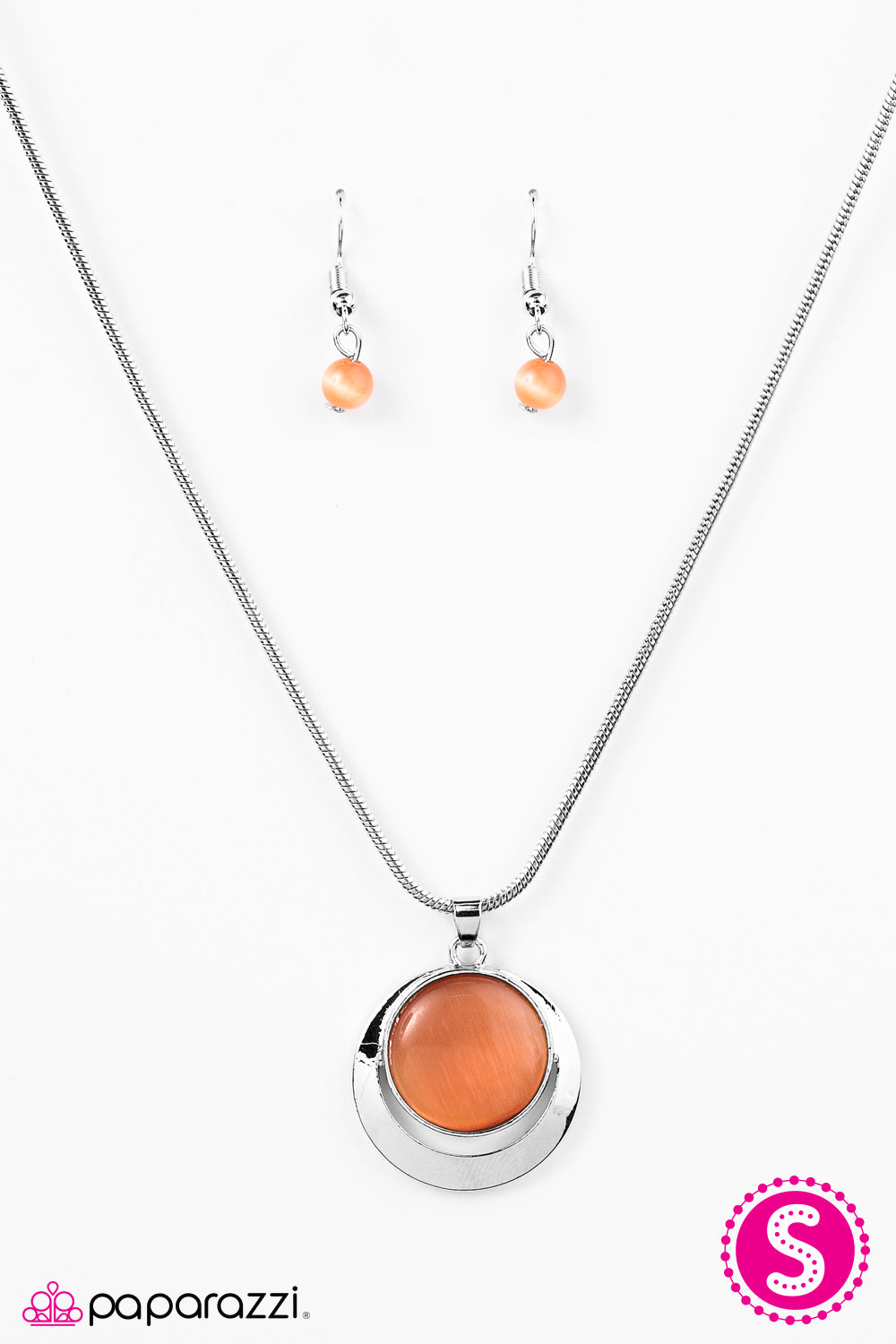 Paparazzi ♥ Lunar Eclipse - Orange ♥ Necklace