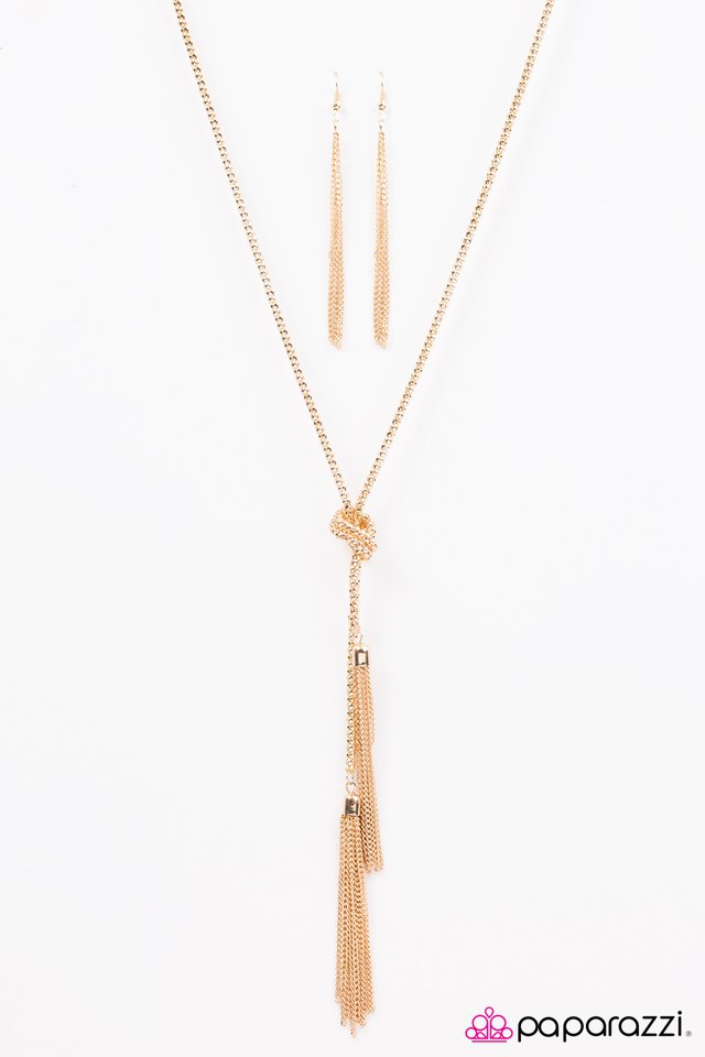 Paparazzi ♥ I Love You KNOT - Gold ♥ Necklace