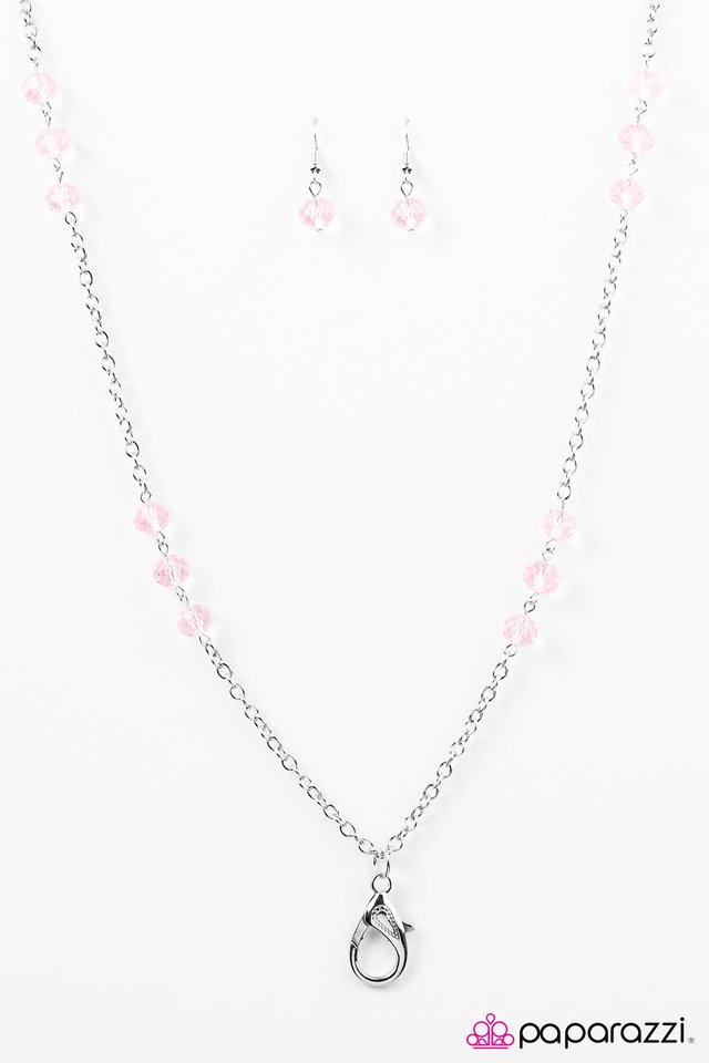 Paparazzi ♥ Glitzy-est Of Them All - Pink Lanyard ♥ Lanyard