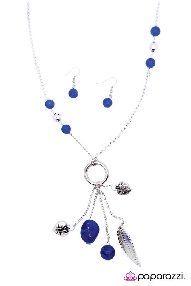 Paparazzi ♥ Hanging By a Moment - Blue ♥ Necklace