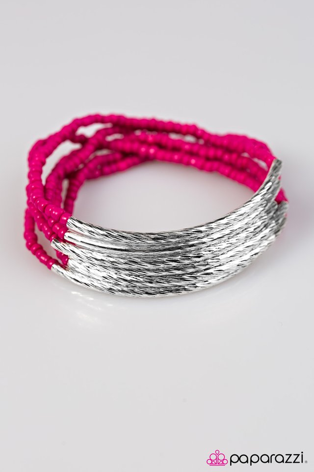 Paparazzi ♥ Shimmer Over Here - Pink ♥ Bracelet