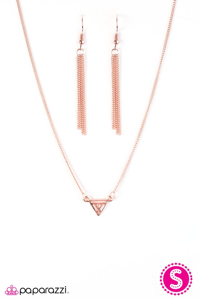 Paparazzi ♥ Party At The Pyramids - Copper ♥ Necklace