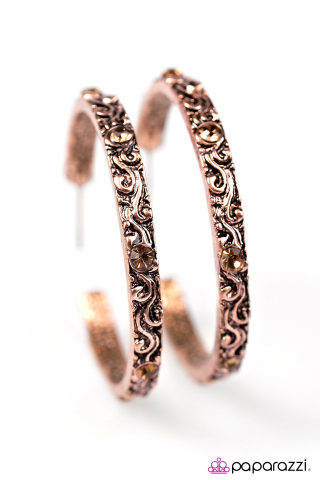 Paparazzi ♥ Nobodys Princess - Copper ♥ Earrings