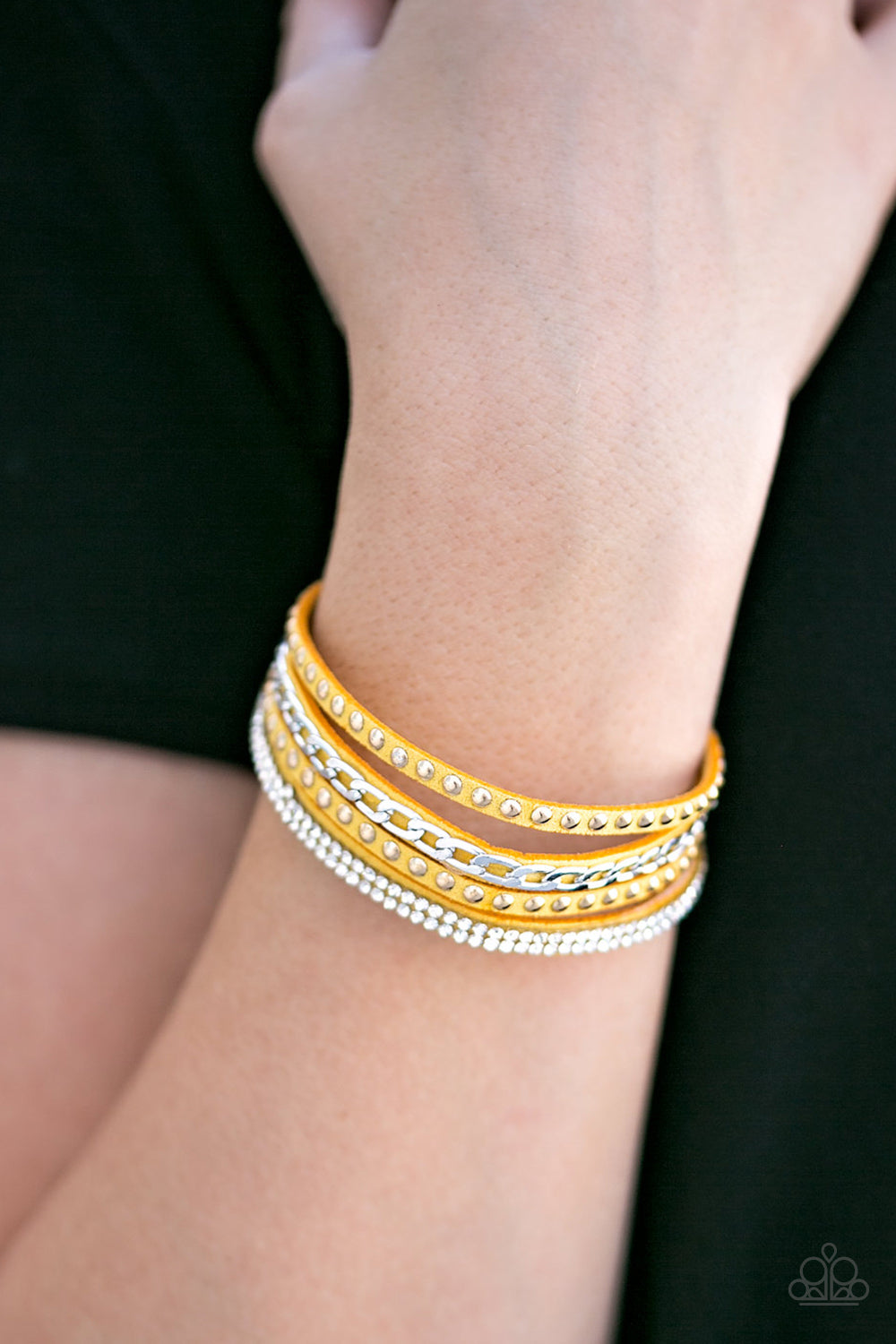 Paparazzi ♥ Hot GLAM! - Yellow ♥ Bracelet