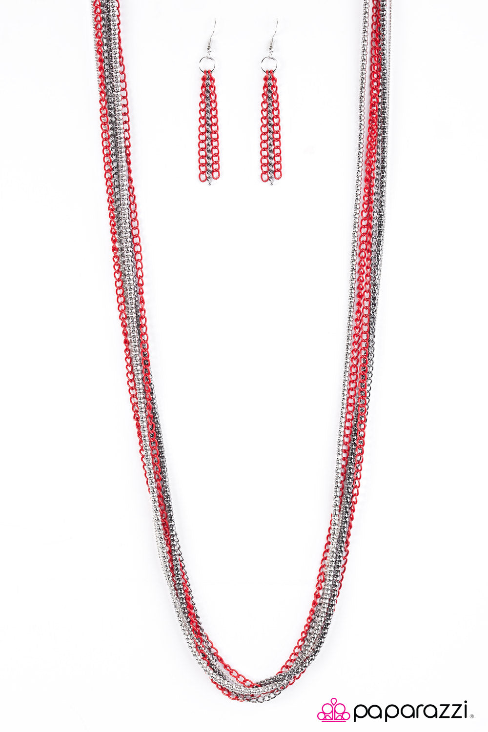 Paparazzi ♥ Colorful Calamity - Red ♥ Necklace