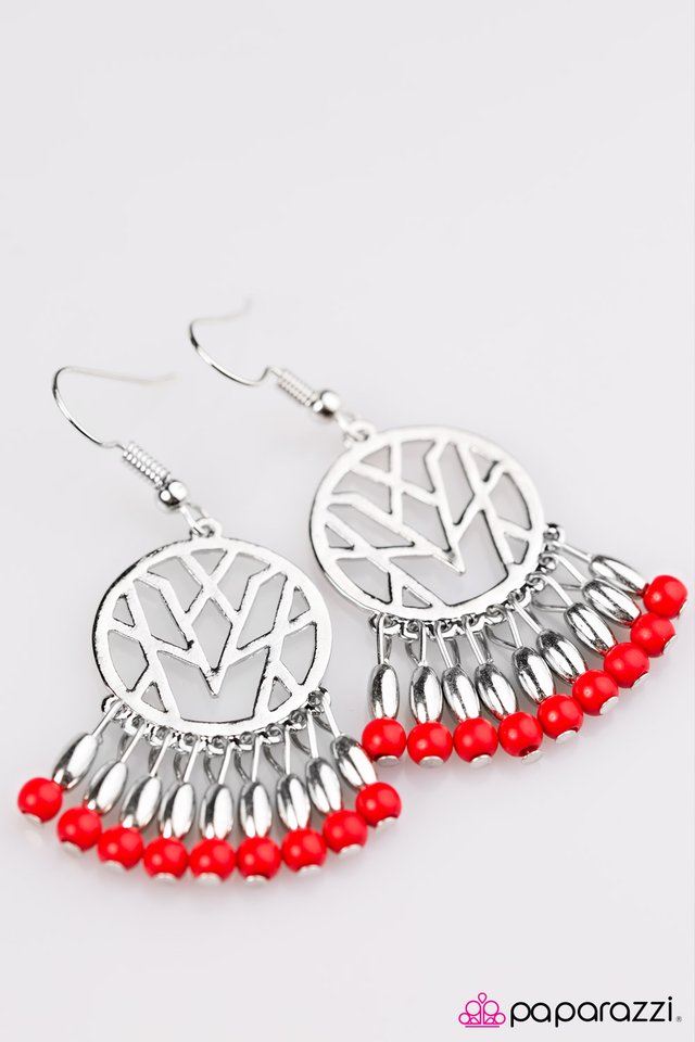 Paparazzi ♥ Sahara Storms - Red ♥ Earrings