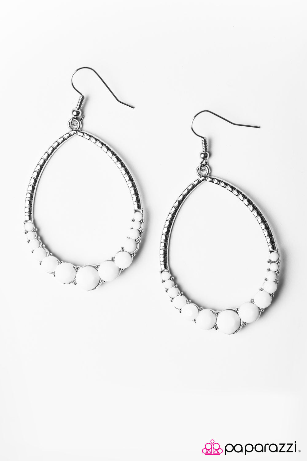Paparazzi ♥ Tears of My Enemies - White ♥ Earrings