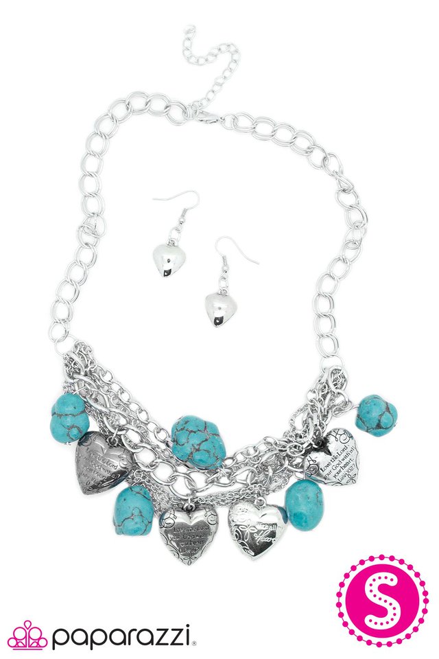 Paparazzi ♥ Change of Heart - Turquoise ♥ Necklace