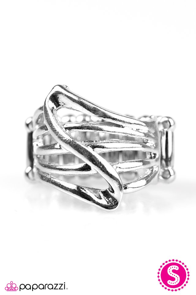 Paparazzi ♥ Head Over Shimmer - Silver ♥ Ring