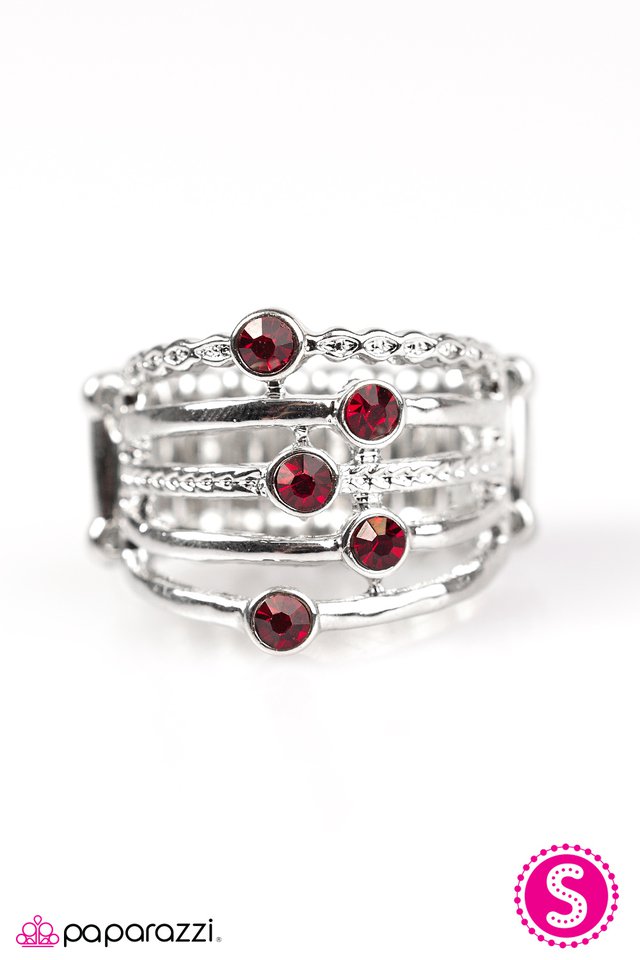Paparazzi ♥ Close Ranks - Red ♥ Ring