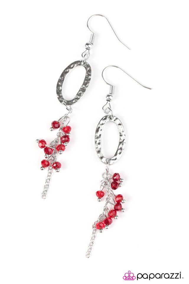 Paparazzi ♥ Sweep Me Off My Feet - Red ♥ Earrings