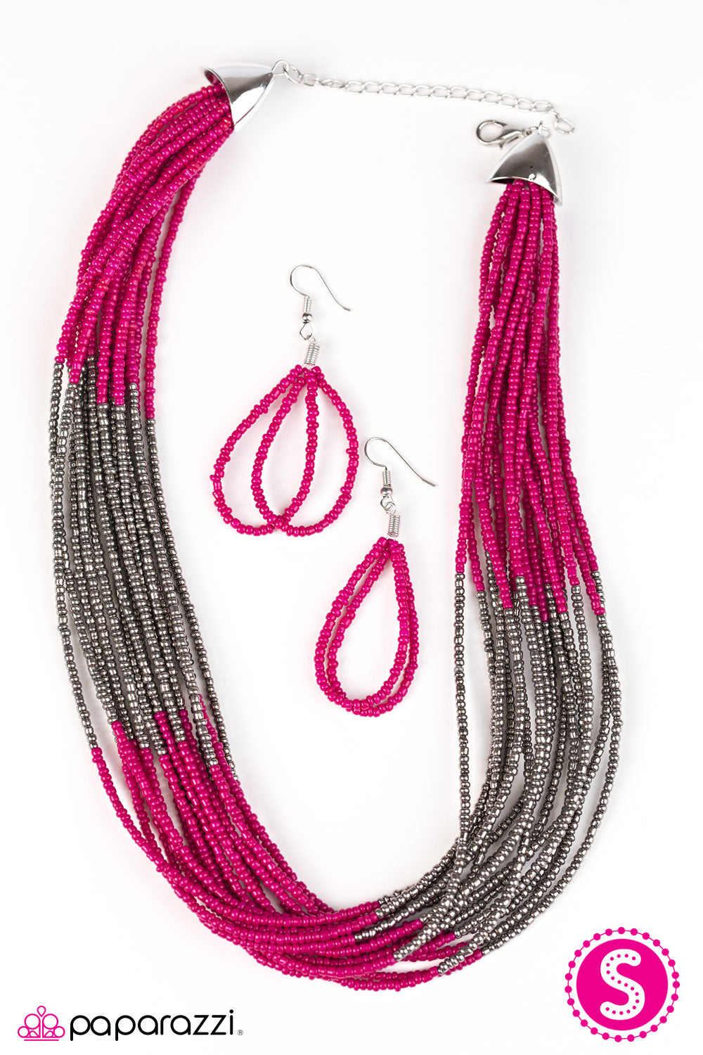 Paparazzi ♥ Born To BEAD Wild - Pink ♥ Necklace
