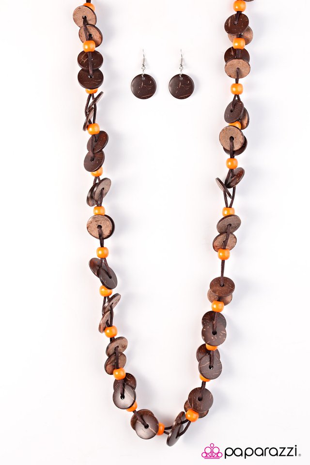 Paparazzi ♥ Carefree Caribbean - Orange ♥ Necklace