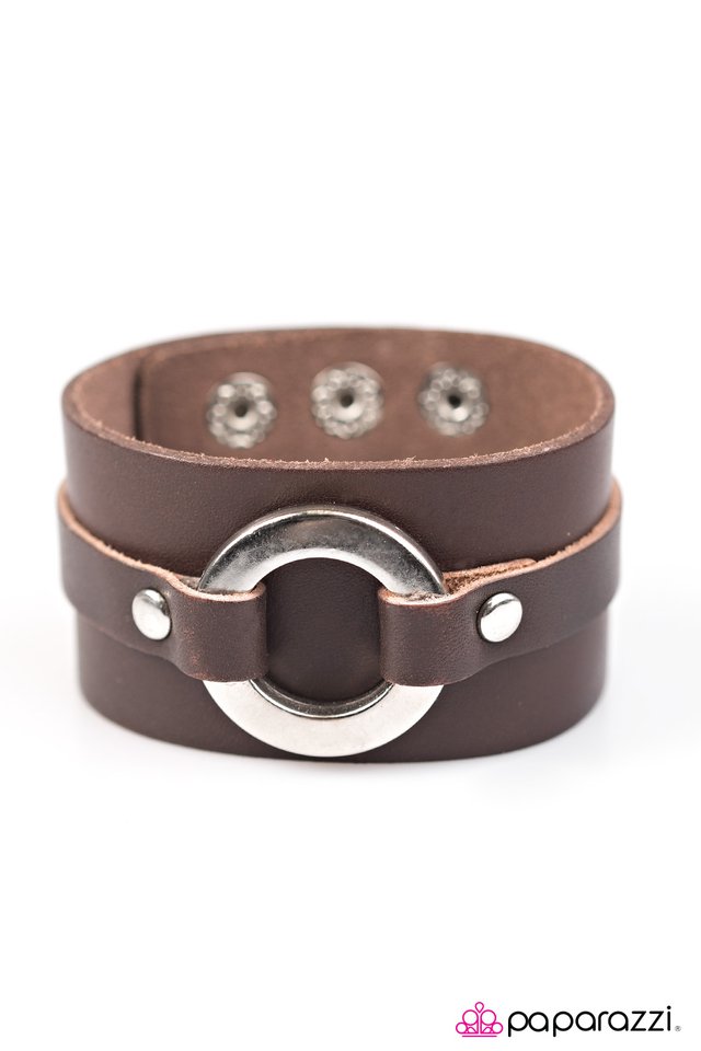 Paparazzi ♥ Outlaw Club - Brown ♥ Bracelet