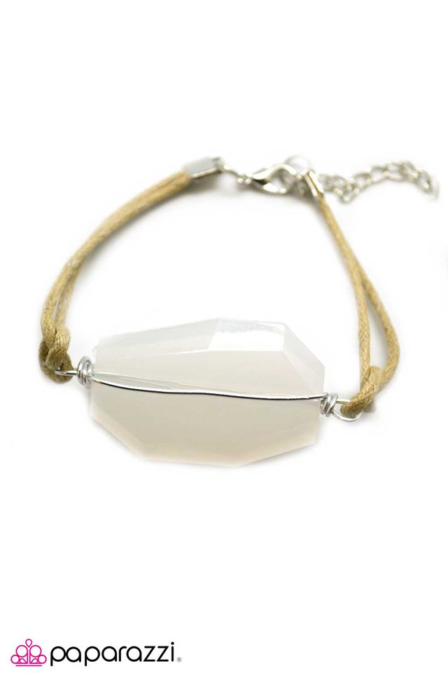 Paparazzi ♥ White EnWRAPture - White ♥ Bracelet