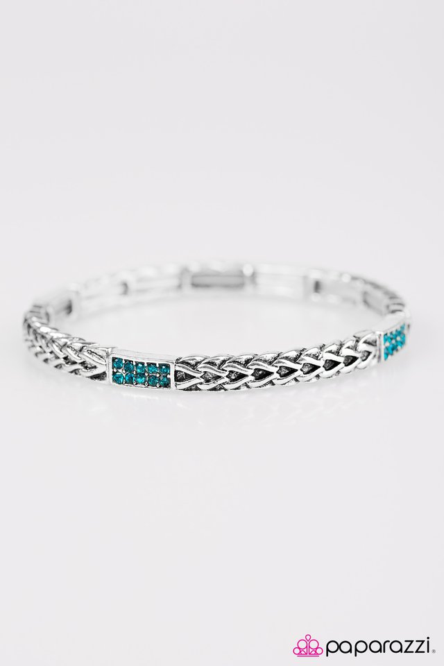 Paparazzi ♥ Modernly Moto - Blue ♥ Bracelet