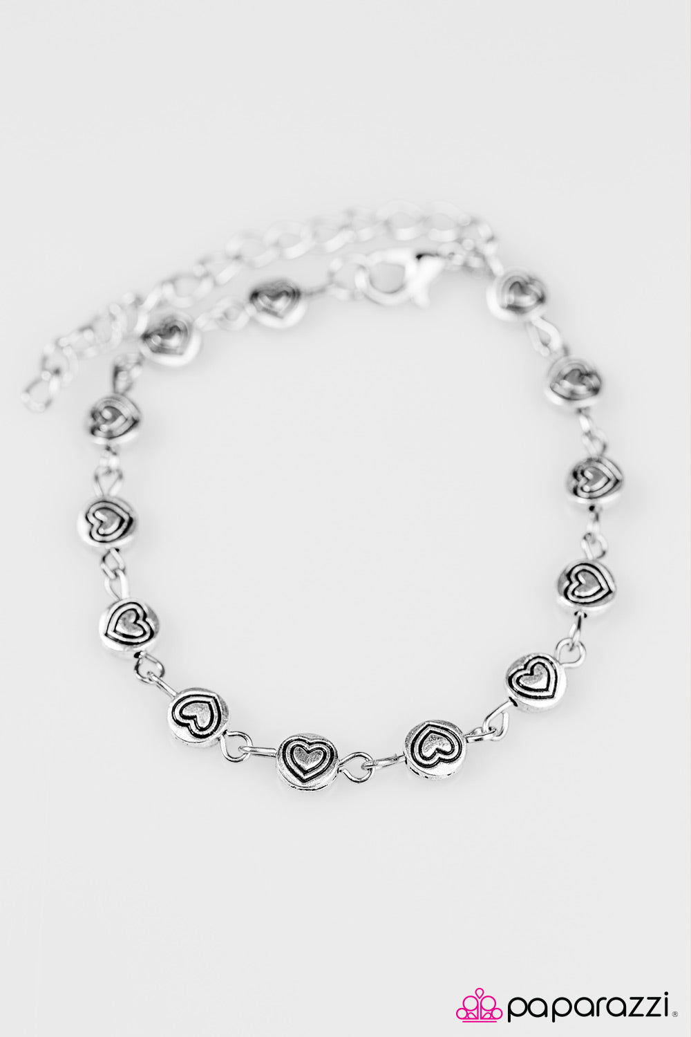Paparazzi ♥ Tiny Heartbeats - Silver ♥ Bracelet