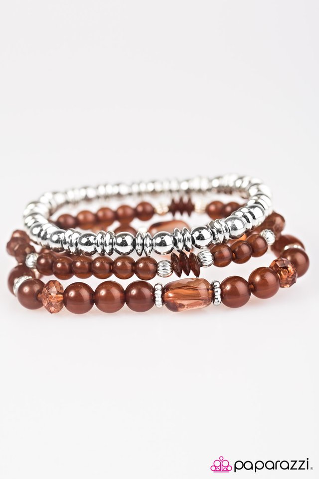 Paparazzi ♥ Colorfully Coordinated - Brown ♥ Bracelet