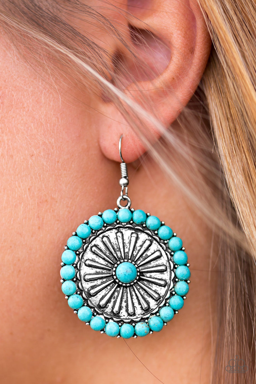 Paparazzi ♥ Go West - Blue ♥ Earrings