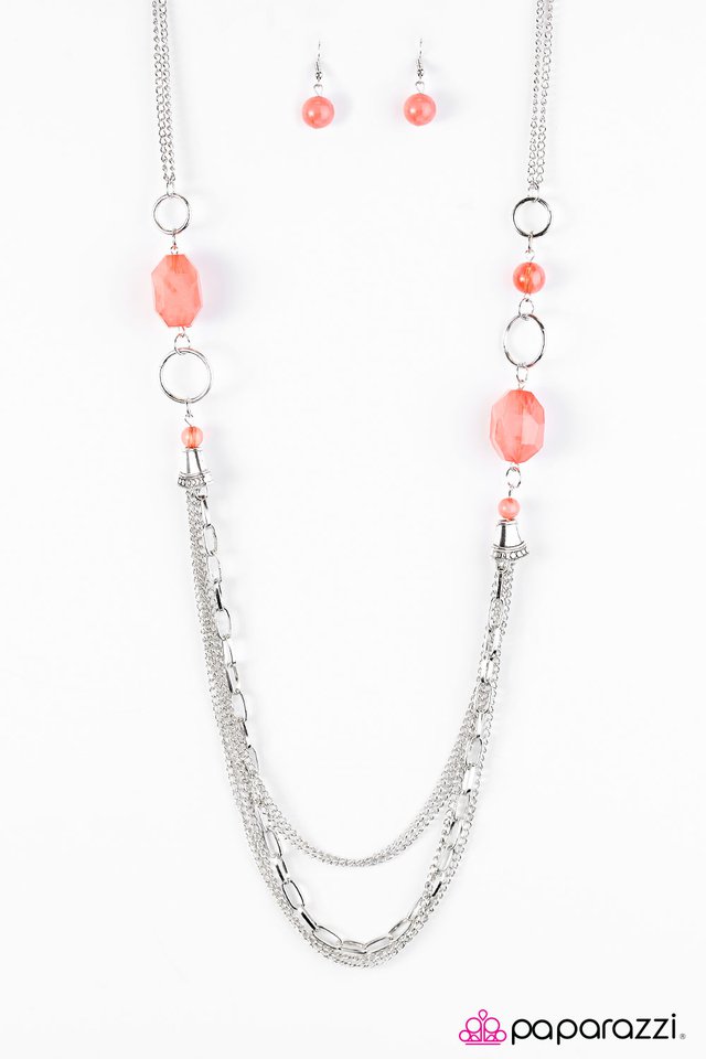 Paparazzi ♥ Have An ICE Day - Orange ♥ Necklace