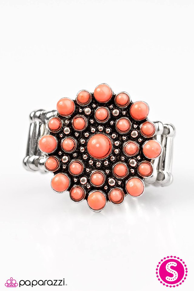 Paparazzi ♥ Desert Dahlia - Orange ♥ Ring