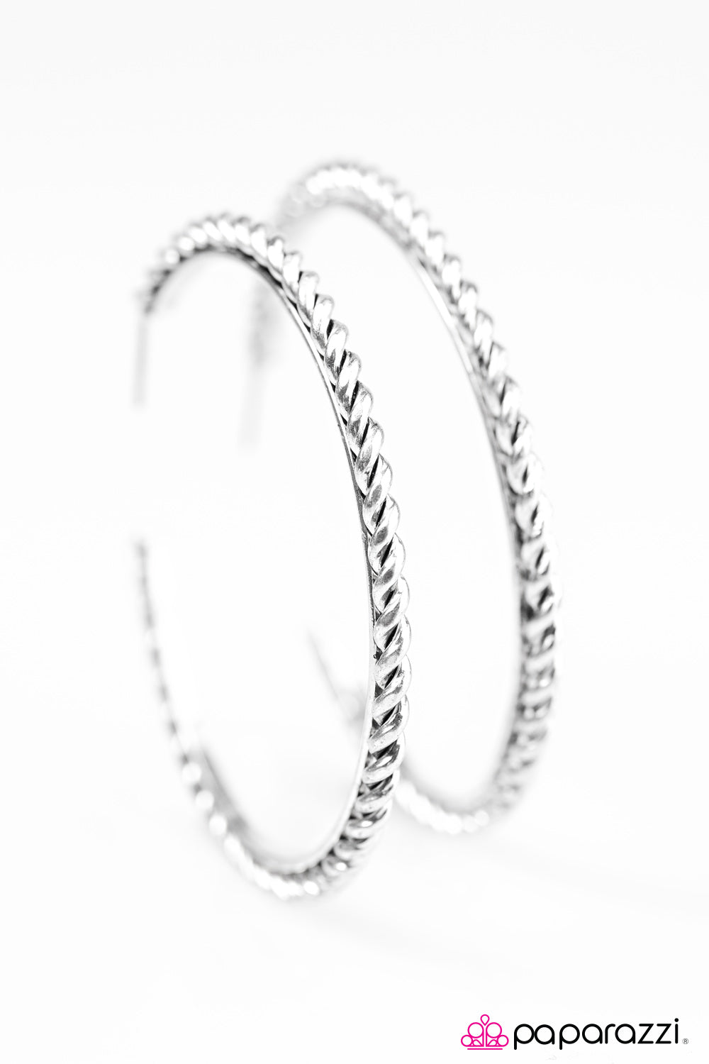 Paparazzi ♥ A Little HOOPY - Silver ♥ Earrings