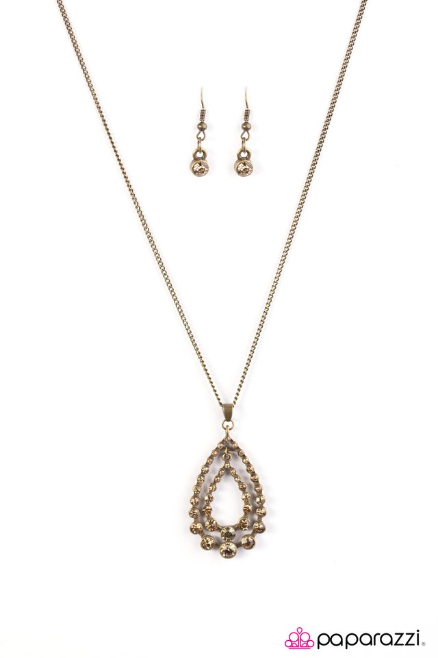 Paparazzi ♥ A Sparkle Affair - Brass ♥ Necklace