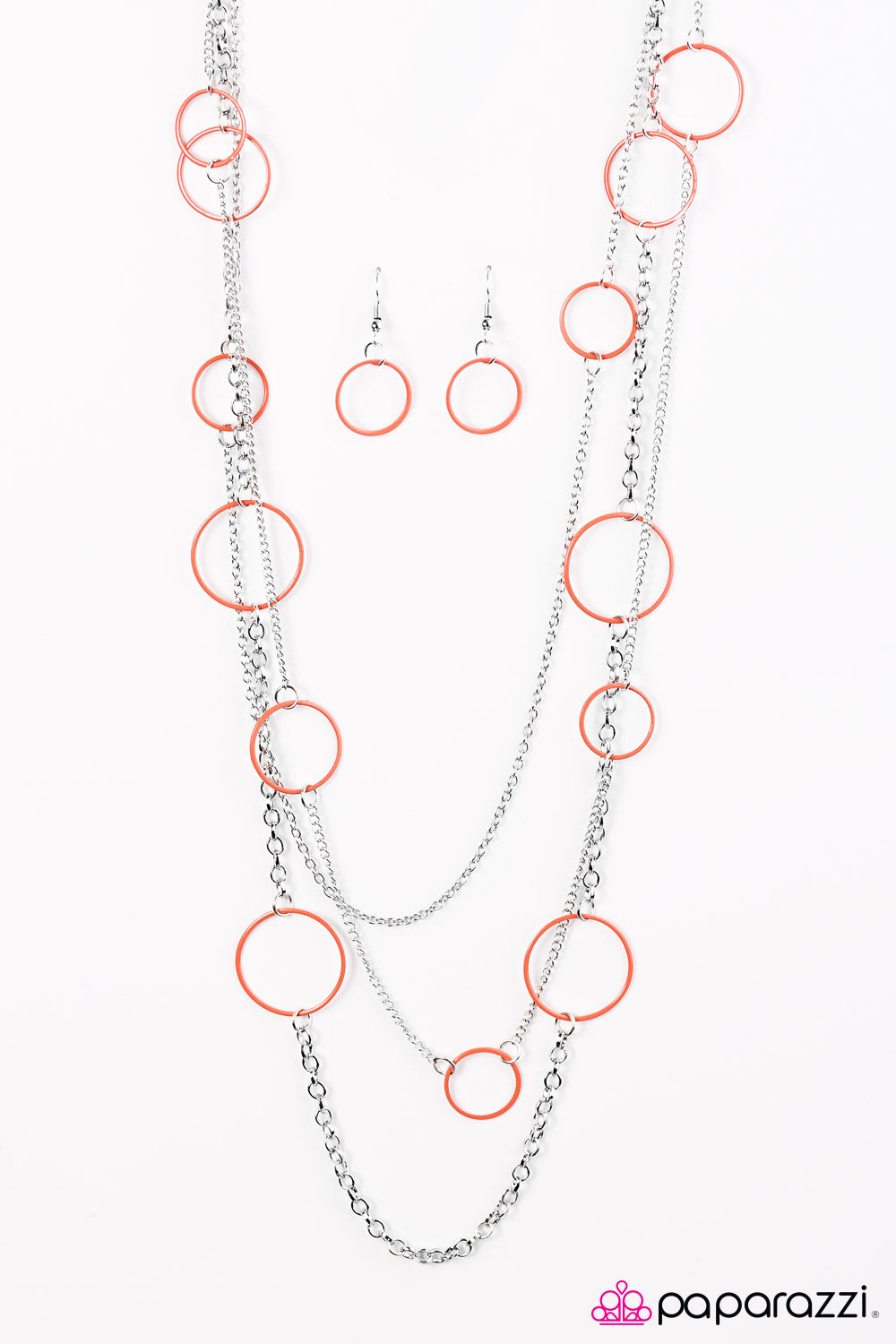 Paparazzi ♥ Do The HULA HOOP - Orange ♥ Necklace