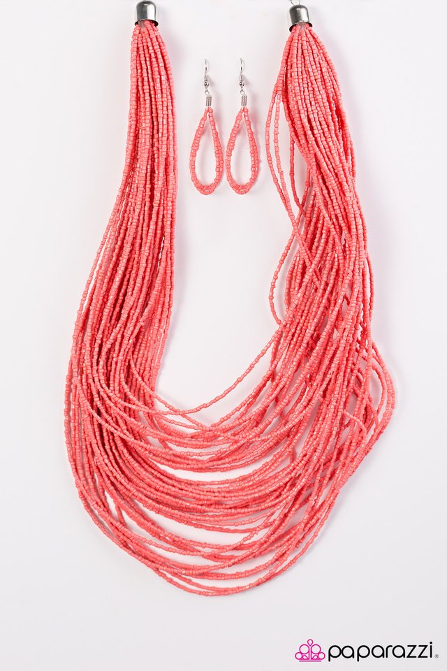 Paparazzi ♥ Ice Storm - Orange ♥ Necklace