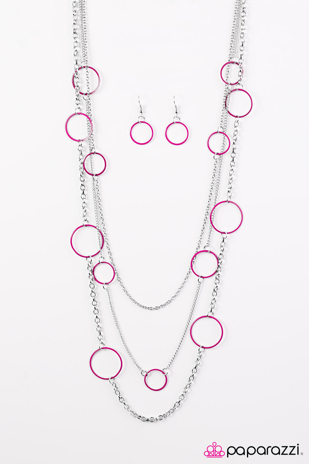 Paparazzi ♥ Do The HULA HOOP - Pink ♥ Necklace