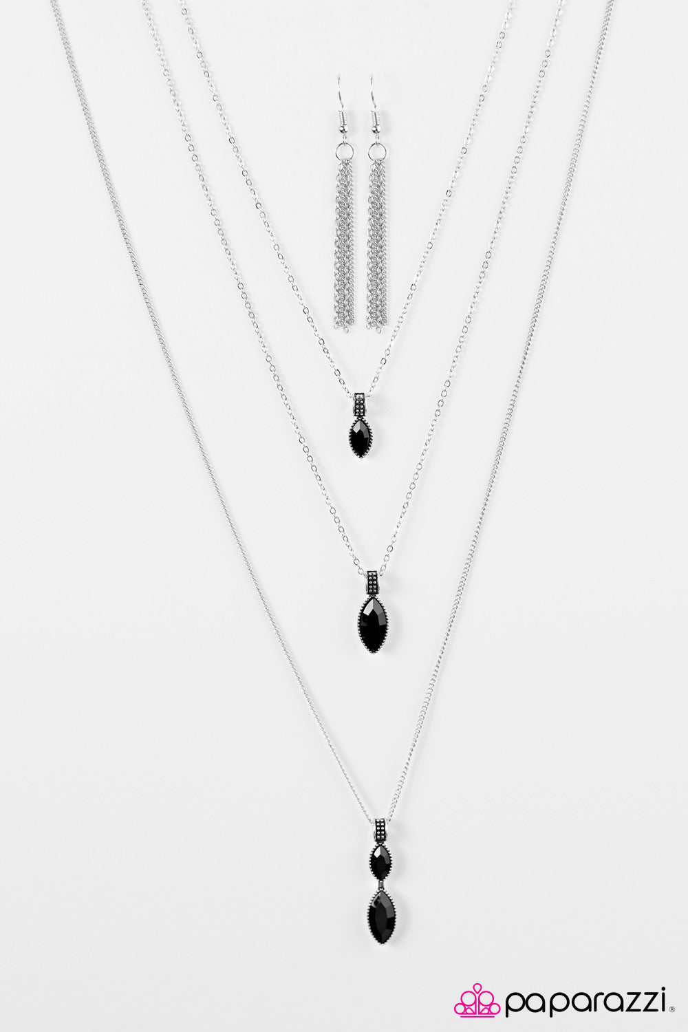 Paparazzi ♥ Starlit Skies - Black ♥ Necklace