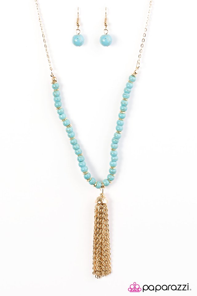 Paparazzi ♥ Stone Dwellers - Blue ♥ Necklace