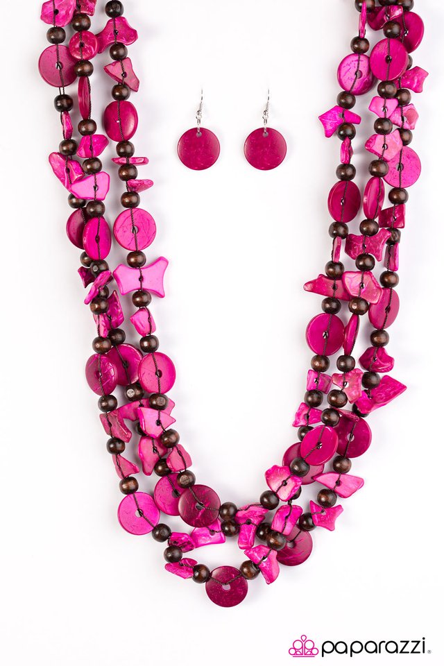 Paparazzi ♥ Living The Tropical Life - Pink ♥ Necklace