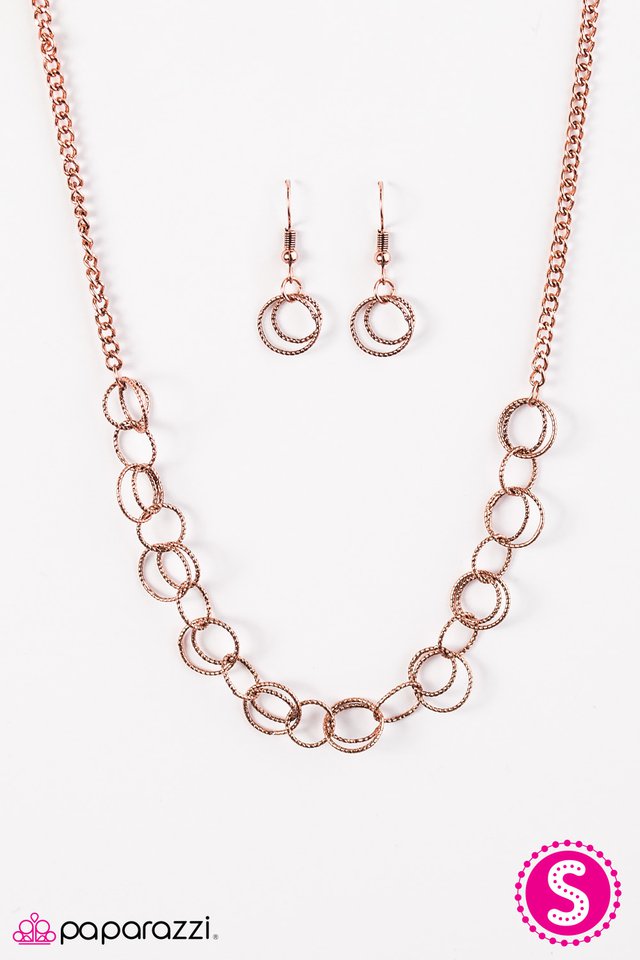 Paparazzi ♥ One RING Leads To Another - Copper ♥ Necklace