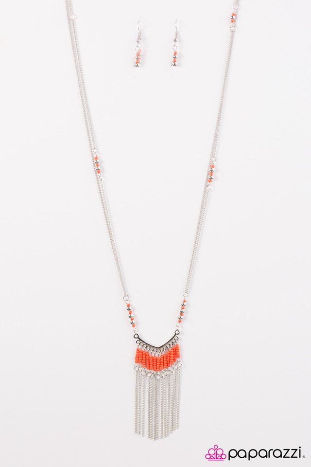 Paparazzi ♥ Wild Winds - Orange ♥ Necklace