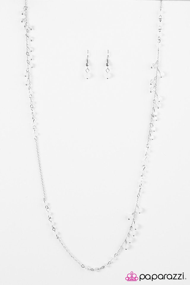 Paparazzi ♥ In Your GLITZY-est Dreams - White ♥ Necklace