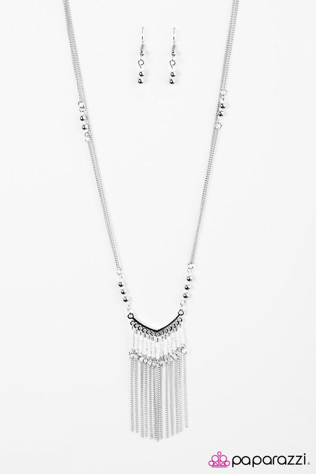 Paparazzi ♥ Wild Winds - White ♥ Necklace