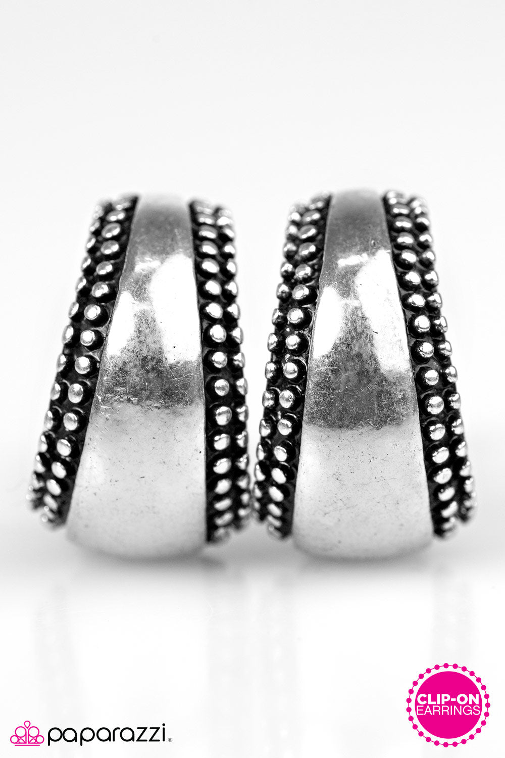 Paparazzi ♥ Saved By The BELLE - Silver Clip-On ♥ Clip-On