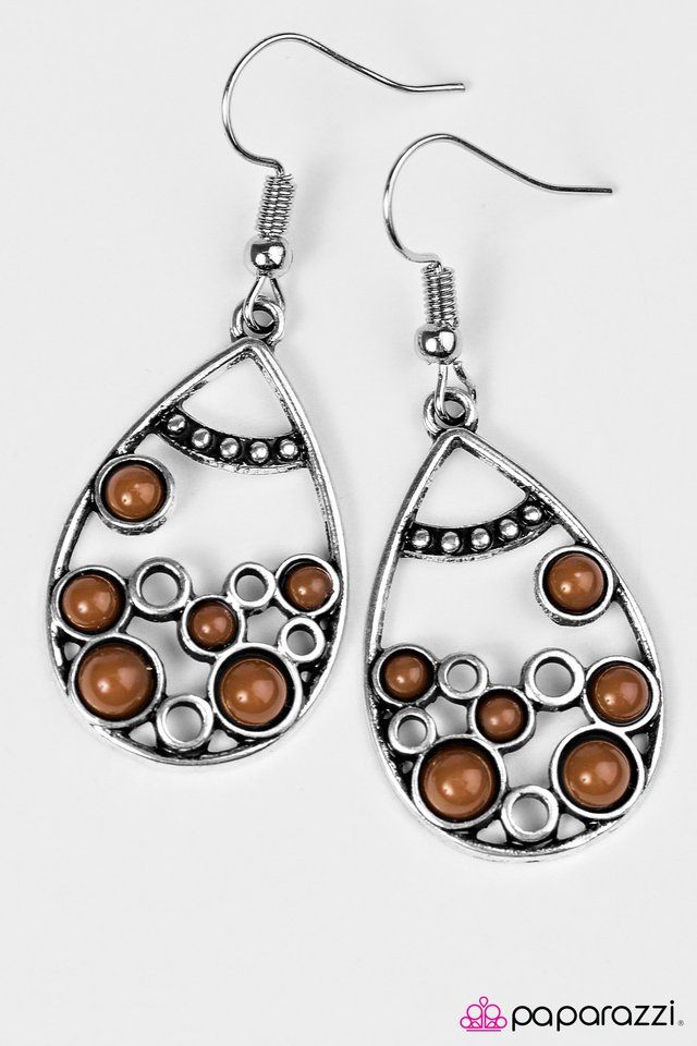 Paparazzi ♥ Lost At Sea - Brown ♥ Earrings