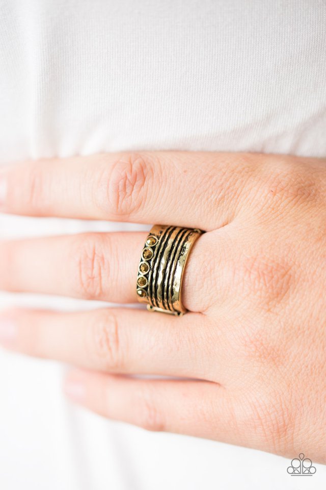 Paparazzi ♥ Drink It In - Brass ♥ Ring