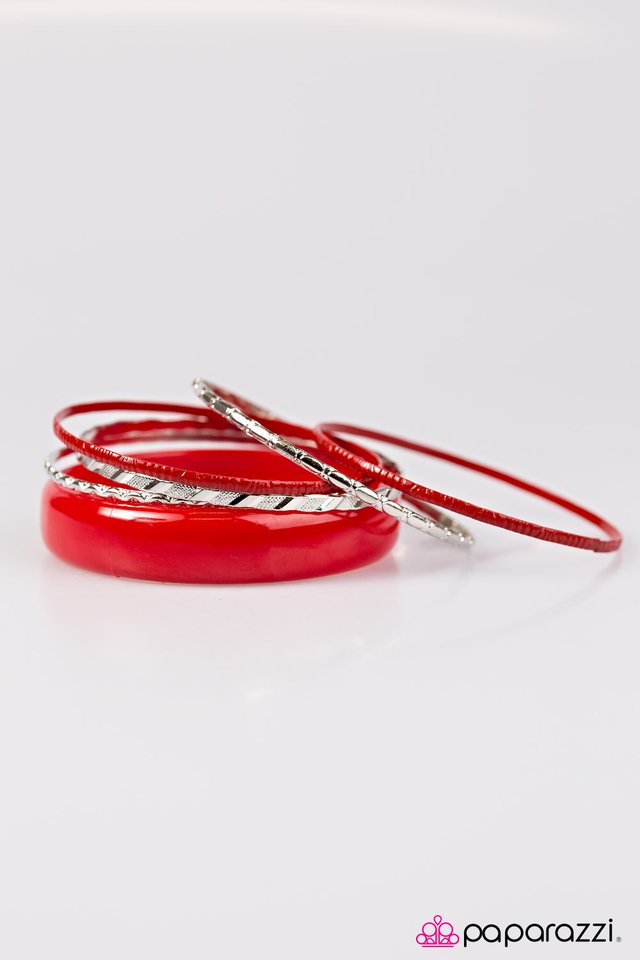 Paparazzi ♥ HAUTE-Headed - Red ♥ Bracelet