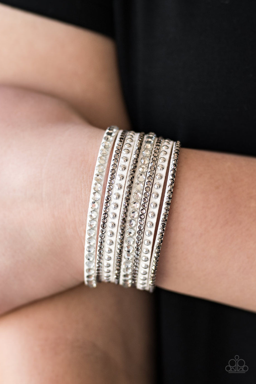 Paparazzi ♥ Guitars and Glitter - White ♥ Bracelet