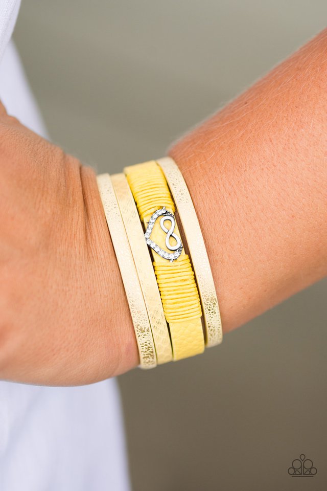 Paparazzi ♥ With Every Beat Of My Heart - Yellow ♥ Bracelet