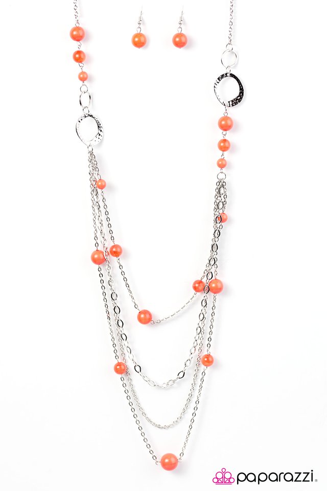 Paparazzi ♥ Rainbow Radiance - Orange ♥ Necklace