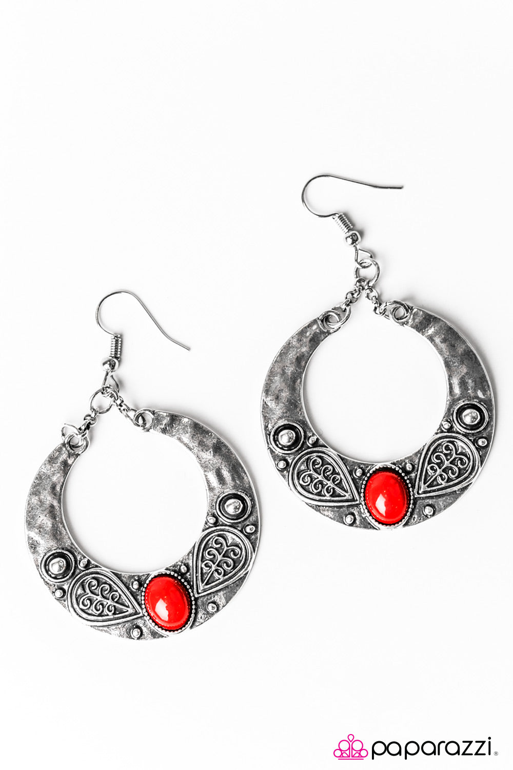 Paparazzi ♥ Swing Away - Red ♥ Earrings
