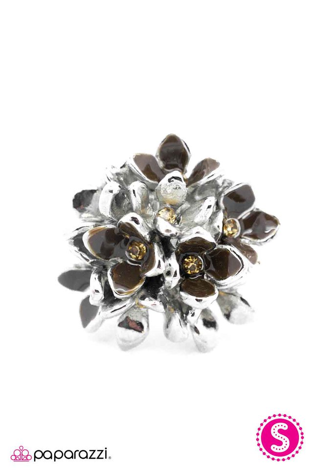 Paparazzi ♥ Floral Explosion - Brown ♥ Ring