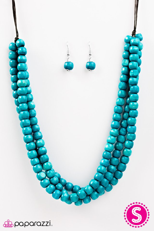 Paparazzi ♥ Summer Mai Tai - Blue ♥ Necklace